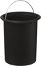 Prullenbak/pedaalemmer donkergrijs metaal 3 liter - 17 x 24 cm - Voor badkamer en toilet