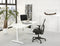 Slinger verstelbaar zit/zit bureau NLST breed 140CM diep 80 cm bladkleur Lichtgrijs framekleur Aluminium (RAL9006)