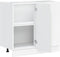 vidaXL - Spoelbakonderkast - Lucca - bewerkt - hout - hoogglans - wit