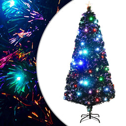 vidaXL - Kerstboom - met - LED - en - standaard - 180 - cm - glasvezel