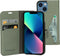 Mobiparts iPhone 13 Mini - Classic Wallet Case - Ruimte voor pasjes - Groen