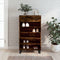 vidaXL - Schoenenkast - 60x35x105 - cm - bewerkt - hout - gerookt - eikenkleurig