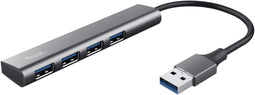 Trust Halyx - USB-hub - 4x USB 3.2 (5Gb/s) - Grijs