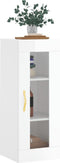 vidaXL - Hangkast - 34,5x34x90 - cm - hoogglans - wit
