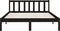 vidaXL - Bedframe - massief - grenenhout - zwart - 120x190 - cm