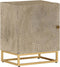 vidaXL - Nachtkastje - 40x30x50 - cm - massief - mangohout - en - ijzer