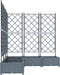 vidaXL - Tuinplanter - met - Trellis - 5 - stuks - Lichtgrijs - 120x120x125,5 - cm
