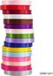 Allerion Satijnen Linten Set - 12 Rollen Cadeaulint 12 mm Breed 22 Meter Lang - Luxe Geschenkdoos (12 stuks)