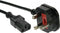 UK geaard netsnoer (C5), 1 meter vk england stroomkabel stekkerkabel incl. zekering