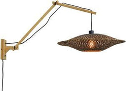GOOD&MOJO Wandlamp Bali - Bamboe/Zwart - 105x60x55cm - Binnen Scandinavisch,Bohemian