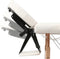 vidaXL - Inklapbare - massagetafel - 3 - zones - met - houten - frame - (creme)
