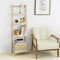 SoBuy FRG162-N - Ladderplank - 4 planken - Opvouwbaar - 34 x 42 x 140 cm - Rubberhout