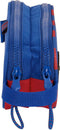 Pennenetui met 2 vakken F.C. Barcelona Blauw Kastanjebruin 21 x 8 x 6 cm