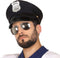 Atosa Carnaval verkleed Politie agent hoedje - zwart/zilver - voor volwassenen - Politie thema