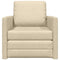 vidaXL - Hoefslaapbank - 2-in-1 - Crème - 74x77x81 - cm - Stof
