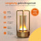 Goliving Tafellamp - Oplaadbaar - Draadloos dimbaar - Goud - 17.5 cm