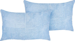 MILLET - Sierkussen set van 2 - Blauw - 50 x 30 cm - Corduroy