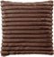 Dutch Decor HAZEL - Sierkussen 50x50 cm - effen kleur - strepen - heerlijk zacht - Chocolate Martini - donkerbruin - Inclusief binnenkussen