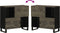 vidaXL - Dressoir - 80x33x75 - cm - massief - mangohout - zwart