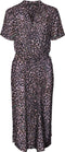 Vero Moda VMVICA S/S SHIRT DRESS GA AOP WVN - Dames Jurk - Korte mouwen V-hals ceintuur (M)