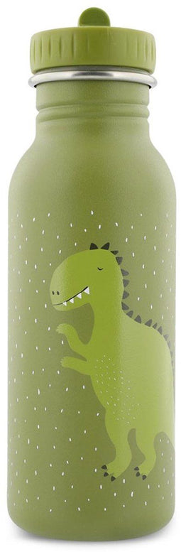 Trixie Drinkfles - Mr. Dino - RVS Waterfles voor kinderen - 500ml - Lekvrije Fles - Groen