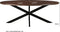 Livingfurn - Eetkamertafel Jesper Oval Brown 210 cm - Mangohout / Gecoat Staal