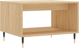 vidaXL - Salontafel - 60x50x40 - cm - bewerkt - hout - sonoma - eikenkleurig