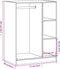 vidaXL - Kledingkast - 77x48x102 - cm - bewerkt - hout - gerookt - eikenkleurig
