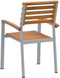 vidaXL - Tuinstoelen - 4 - stuks - Grijs - Massief - Acacia - Hout - en - Staal