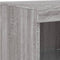 vidaXL - Dressoir - met - LED-verlichting - 41x37x100 - cm - grijs - sonoma - eiken