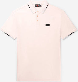 AB Lifestyle - Driekleurige Polo - Katoen met stretch - Barely Pink - Heren - Maat: XS