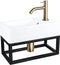 Differnz Force - Fontein - Keramiek met kraangat rechts - Glans wit - 40 x 22 x 11.5 cm