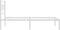 vidaXL - Bedframe - met - hoofdbord - metaal - wit - 100x190 - cm