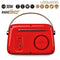 Ledwood ALMA RED - Transistor Radio - 30 W - Rood