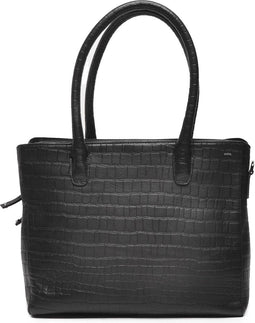 Berba Grote Schoudertas / Crossbodytas - Dames - Leer - Laguna - Gestreept - Zwart