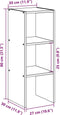 vidaXL - Boekenkast - stapelbaar - 30x30x80 - cm - bewerkt - hout - bruin - eikenkleur