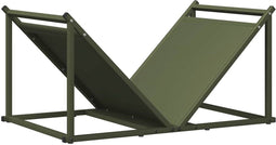 vidaXL - Brandhoutrek - 70x43x34,5 - cm - koudgewalst - staal - olijfgroen