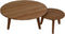 Salontafels rond tuin - ø75x37/ø45x35 - naturel - teak