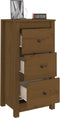 vidaXL - Dressoir - 40x35x80 - cm - massief - grenenhout - honingbruin