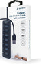 7 poorts 3.1 USB hub met schakelaars en netstroom