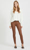 Vila Viril - Oversize V-neck Knit Top - Viscose/Polyamide/Polyester - Wit (Alyssum) Dames Maat - XS
