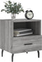 vidaXL - Nachtkastje - 40x35x47,5 - cm - bewerkt - hout - grijs - sonoma - eikenkleur