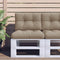 vidaXL - Palletkussen - 50x40x12 - cm - stof - taupe