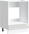 vidaXL - Ovenkast - Kalmar - bewerkt - hout - hoogglans - wit