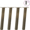 vidaXL - Salontafelpoten - 4 - st - 42 - cm - staal - naturel