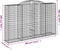 vidaXL - Schanskorven - 3 - st - gewelfd - 300x50x180/200 - cm - ijzer