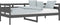 vidaXL - Slaapbank - massief - grenenhout - grijs - 90x200 - cm