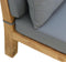 Loungedeel met kussens Aruba - teak - onbehandeld/dark grey