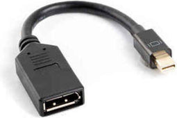 Lanberg - Lanberg mini Displayport adapter male naar Displayport female 10cm zwart