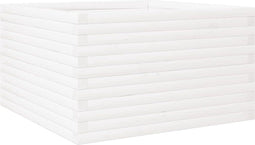 vidaXL - Plantenbak - 80x80x46 - cm - massief - grenenhout - wit